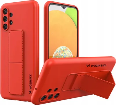 Immagine prodotto di Wozinsky Custodia Kickstand Custodia in silicone con supporto Samsung Galaxy A13 5G Rosso