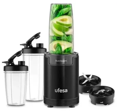 Produktbild von Ufesa BS2500 Nutriboom, Tischplatten-Mixer, 0,8 l, Pulsfunktion, Eis-Crusher, 1,05 m, 900 W
