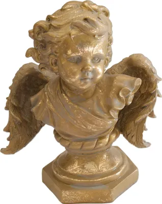 Produktbild von Deko Engel Büste auf Sockel Schutzengel Barock Putte Skulptur Figur Elfe Fee