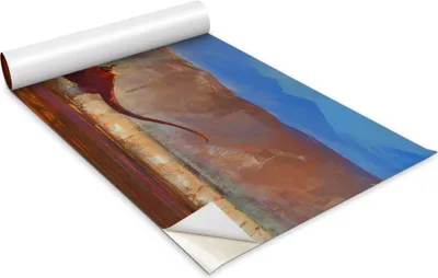 Produktbild von Selbstklebende Möbelfolie - Dekorationsfolie - Tischmöbel - Zuschneidbar - Dinosaurierreiter - 100 x 50 cm