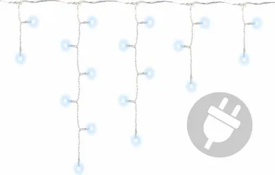 Obrázok produktu pre Vianočný svetelný dážď - 2,7 m, 72 LED, studeno biely