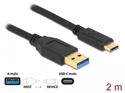Zdjęcie produktu dla Kabel Delock SuperSpeed USB (USB 3.2 Gen 1) typu A do USB Type-C™, 2 m