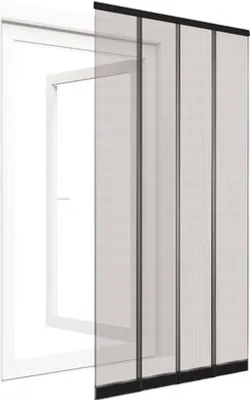 Produktbild von home protect Lamellenvorhang Insektenschutz ohne Bohren anthrazit 125x240 cm