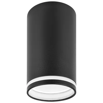 Obrázek produktu pro MasterLED stropní bodové svítidlo GU10 černé Ø55mm IP20 - kompaktní kulaté světlo pro povrchovou montáž z hliníku s akrylovým kroužkem