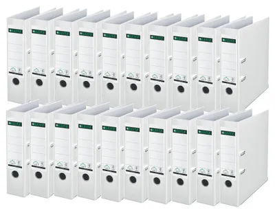 Immagine prodotto di Raccoglitore ad anelli in plastica Leitz A4, 80 mm, 180°, bianco, A4