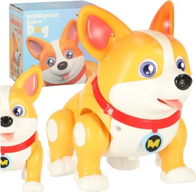 Produktbild von Interaktiver Roboterhund Corgi mit leuchtenden Ohren und Musik