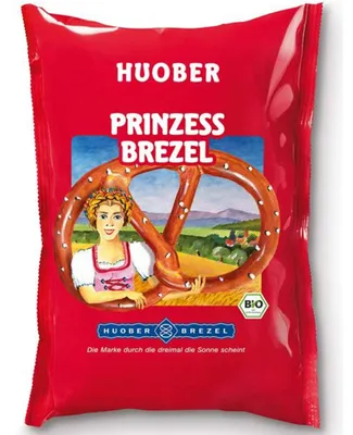 Obrázek produktu pro Huober Organic Prinzess Pretzel křupavý preclík se solí 125g