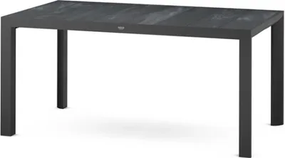 Produktbild von Siena Garden Silva Dining Tisch 160x90 cm – Aluminium (matt anthrazit) & Keramikplatte (wood grey)