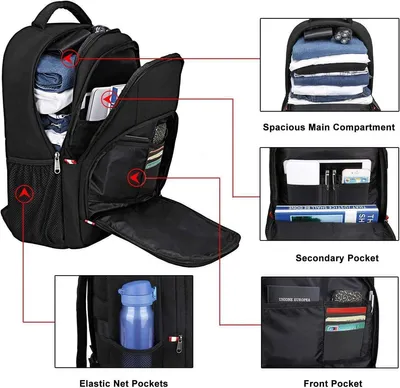 Wasserdichter Business Laptop Rucksack mit, Ansicht 3 von 9