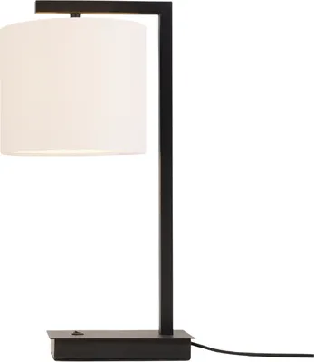 Produktbild von it's about RoMi - Tischleuchte Boston - Schwarz/Weiß - 18x18x44cm Tischlampe - Nachttischlampe, Wohnzimmer, Schlafzimmer