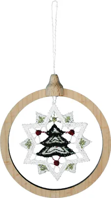 Produktbild von Baumbehang im Buchenholzring, mehrfarbig, Tannenbaum, 1 Stück
