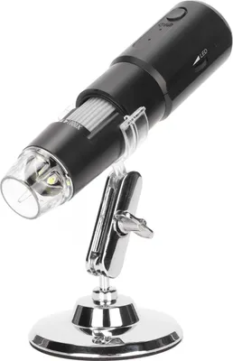 Produktbild von Drahtloses Digitalmikroskop 50X bis 1000X USB Mini Schwarzes Handmikroskop mit 8 LED Lichtern für PC Tablets Laptops