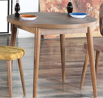 Produktbild von Skye Decor, Stil Barok - Walnut, Esstisch, Nussbaum, 100 % MELAMINBESCHICHTETE SPANPLATTEN, 90 x 90 x 77,5 cm