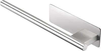Immagine prodotto di Portasciugamani senza foratura - Porta asciugamani in acciaio inossidabile - Organizzazione del bagno - Acciaio inossidabile 304 - 22 cm - Argento