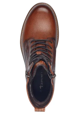Produktbild von Tamaris Damen Stiefeletten Schnürboots Leder Muster 1-25211-43, Größe:37 EU, Farbe:Braun