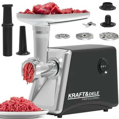 Image de Hachoir À Viande Électrique 2000 W Avec Accessoires Pour Saucisses Pâtés