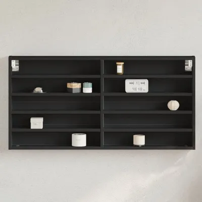 Obrázek produktu pro Maison Exclusive - Vitrína černá 100x8,5x50 cm dřevěný materiál