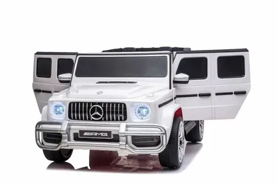 Produktbild von Kinderfahrzeug elektrisch Mercedes AMG G63 Doppelsitzer 24 Volt Modell 4x4 Allrad Elektroauto in weiß