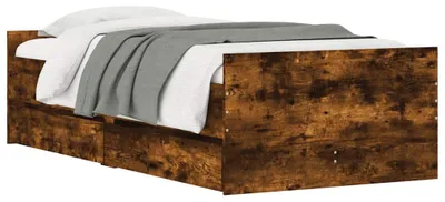 Obrázok produktu pre vidaXL Rám postele so zásuvkami údený dub 90x200 cm