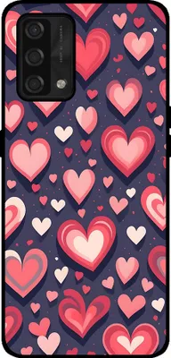 Produktbild von Smartphonica Handyhülle Geeignet für  Oppo A74 4G / A95 4G mit Herzen Aufdruck - TPU Backcover Case mit Herz  Entwurf