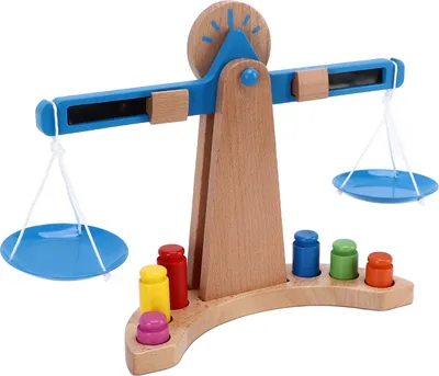 Produktbild von Holzwaage-Spielzeugset, pädagogischer Ausgleichs-Matheunterricht für Kinder