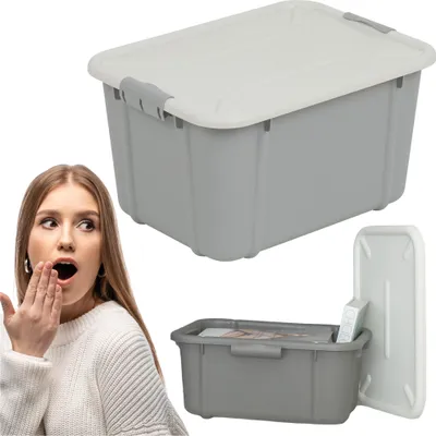 Obrázok produktu pre Plastový Úložný Box Kontajner S Vekom 16 L Škatuľa Pre Oblečenie Hračky