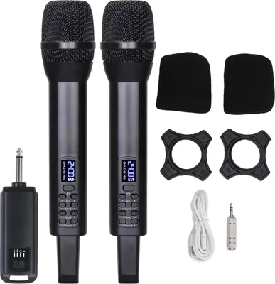 Obrázok produktu pre Bluetooth mikrofón, profesionálny pódiový karaoke mikrofón, dobíjací, vysoko-nízko dynamický vokál na spev