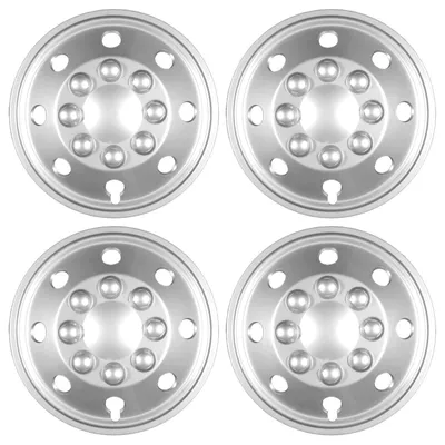 Produktbild von Radkappen, Radblenden 16 Zoll gewölbt, Silber glänzend, für Wohnmobil, Transporter und Lieferwagen, 4er-Satz