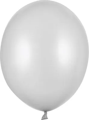 Zdjęcie produktu dla Balony Strong, Metaliczne Srebrne, 30cm, 10 szt.