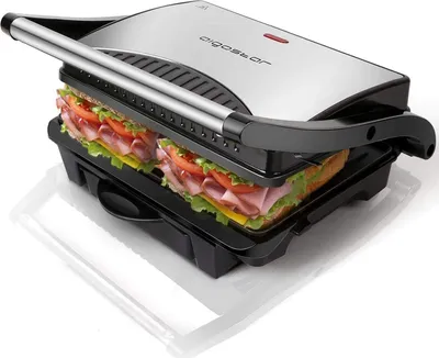 Obrázok produktu pre Kontaktný gril Aigostar 1000W Panini Maker s nepriľnavým povrchom strieborný