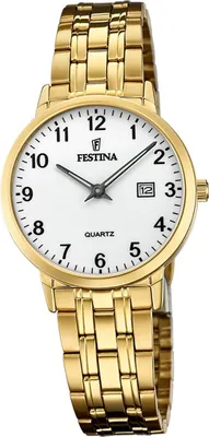 Produktbild von Festina Edelstahl Elegant Damen Uhr F20514/1 Armband-Uhr gold Klassik D2UF20514/1