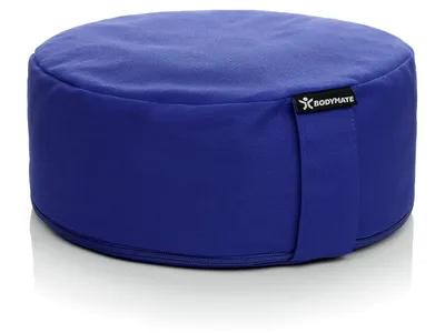 Immagine prodotto di Cuscino rotondo per yoga e meditazione, diametro 31 cm, imbottito con gusci di grano saraceno, con rivestimento lavabile