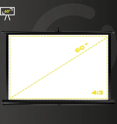 Produktbild von Overmax TRIPOD SCREEN 60" prenosné projekčné plátno HD 4:3 White Dacron 60" uhlopriečka videoprojekčného plátna skladací držiak na stenu