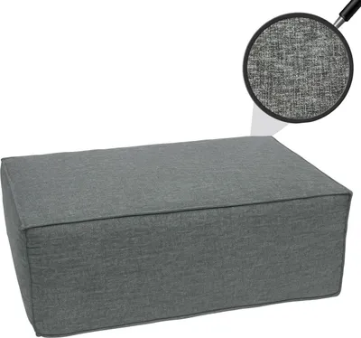 Zdjęcie produktu dla Otomana/akcesoria do sofy HWC-O54, podnóżek szezlong, tkanina 300g/m² 38x97x70cm ~ ciemnoszary