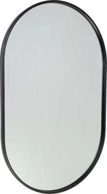 Produktbild von Fragix Boston Spiegel Oval - Schwarz - Metallrahmen - 80x50