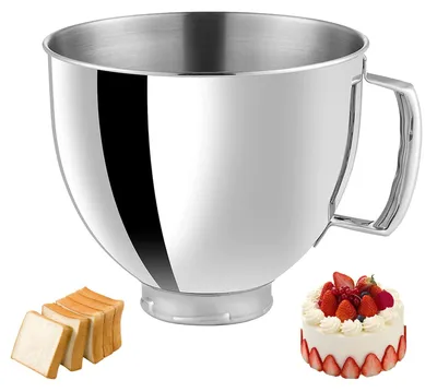 Edelstahlschüssel 5 Quart für Küchenmaschine mit Griff