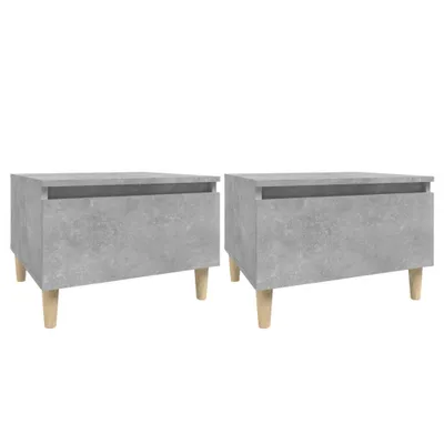 Obrázek produktu pro vidaXL Postranní stolky 2 ks. Betonově šedé 50x46x35 cm odvozený dřevěný výrobek