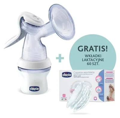 Produktbild von Chicco NaturalFeeling Handmilchpumpe mit 60 Stilleinlagen