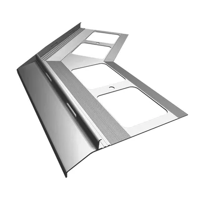 Zdjęcie produktu dla Renoplast Profil okapowy aluminiowy K20, Do posadzki żywicznej na tarasy i balkony, Kąt zewnętrzny 135°, Szary