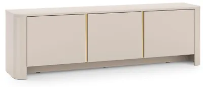 Productafbeelding van Lage salontafel Bari, TV-meubel, 168x39x52 cm, met 3 deuren, kleur naar keuze