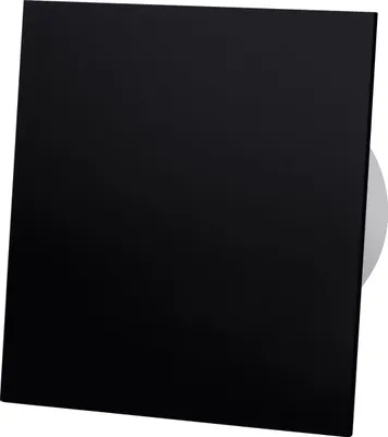 Produktbild von Leiser Badlüfter Standard (S) Ø 100mm Schwarz Plexi, Kugellager, Geräuscharm, geringer Energieverbrauch, für Bad sowie Küche dRim