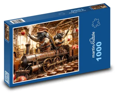 Obrázek produktu pro Puzzle 1000 Chrobáci v parní lokomotivě - martinpuzzle