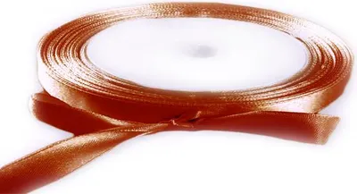 Image de Ruban de satin 6 mm, or cuivré