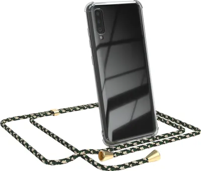 Produktbild von EAZY CASE Handykette kompatibel mit Samsung Galaxy A70, Handyhülle mit Umhängeband, Handykordel, Schutzhülle Clear, Band in Grün
