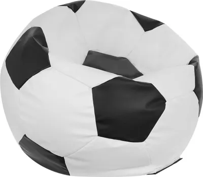 Obrázok produktu pre Ecopuf, vankúš na sedenie futbal L, farba: čierna