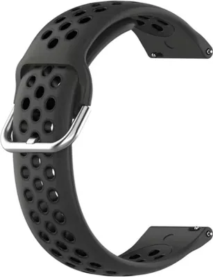Produktbild von CHPN – Silikonarmband passend für Garmin – Uhrenarmband passend für Venu Vivomove Vivomove 3 Vivomove Style Forerunner 245 645 – Schwarz – Silikon – Sportband