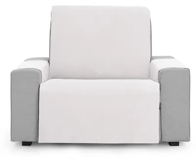 Sofabezug 1-Sitzer, Orient-Design, weiß, 65% Baumwolle