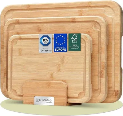 Produktbild von Famanu Schneidebrett - 3-teiliges Set aus Bambus