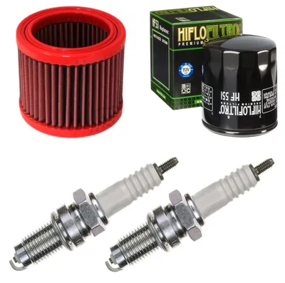 Immagine prodotto di Kit di manutenzione per Moto Guzzi Sport 1200 8V 2009-2013: filtro e candele di accensione di pamoto - Nuovo