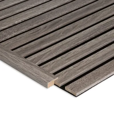 Produktbild von HEXIM Abschlussleiste 275x2,7cm passend für unsere Akustikpaneele - flexible Lamellenwand Holz MDF Wandpanelee Lamellenverkleidung Wandverkleidung (1 Abschlussleiste Vintage Oak - APA07)
